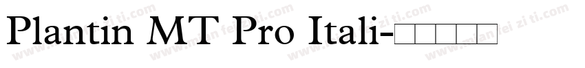 Plantin MT Pro Itali字体转换